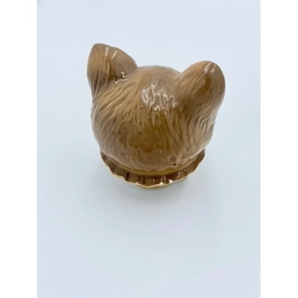 Vintage Cat Teapot Kitten Anthropomorphic Ceramic Pink White Cottagecore‎ Kitsch